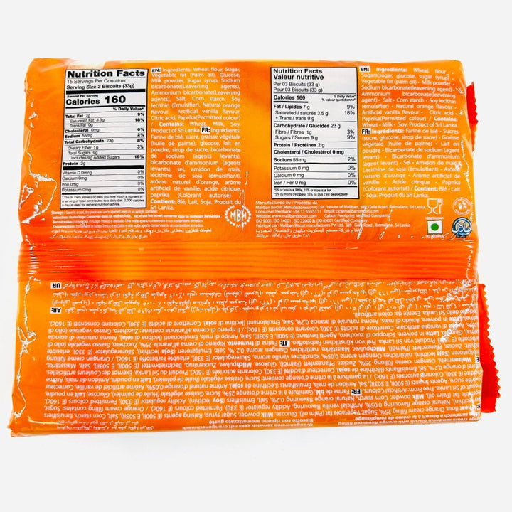 MALIBAN ORANGE CREAM BISCUIT - 500G - MALIBAN