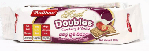 MALIBAN REAL DOUBLE CREAM STRAWBERRY & VANILLA - 110G - MALIBAN