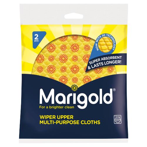 MARIGOLD WIPER UPPER ALL PURPOSE CLOTH - 2PK - MARIGOLD