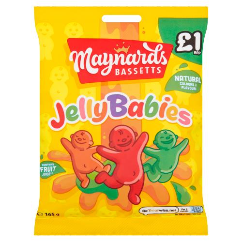 MAYNARDS BASSETTS JELLY BABIES - 165G - MAYNARDS