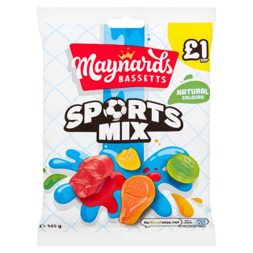 MAYNARDS BASSETTS SPORTS MIX - 165G - MAYNARDS