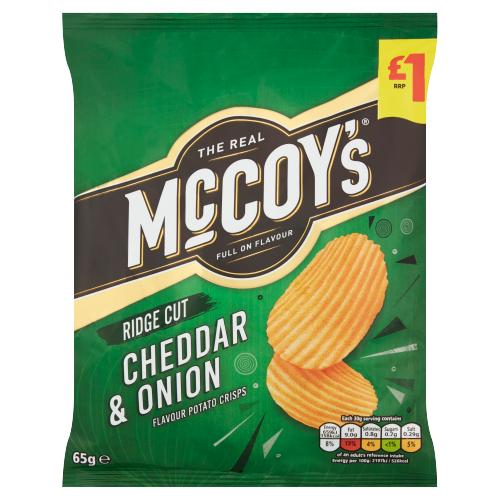 MCCOYS CHEDDAR & ONION - 65G - MCCOYS