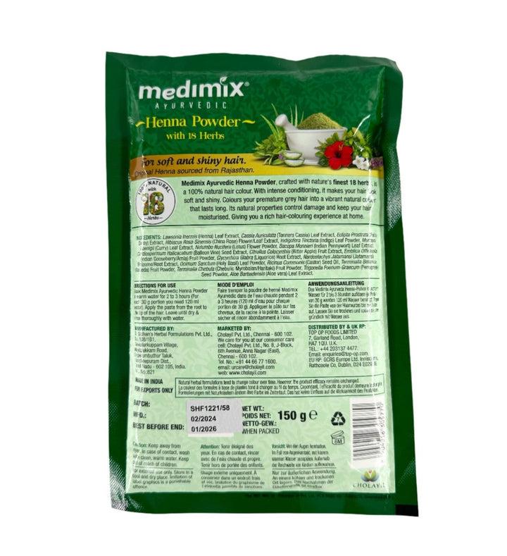 MEDIMIX HENNA POWDER WITH 18 HERBS - 400G - MEDIMIX