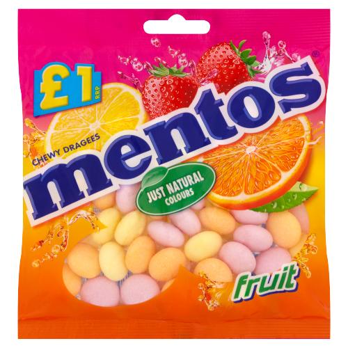 MENTOS FRUITS BAG - 135G - MENTOS