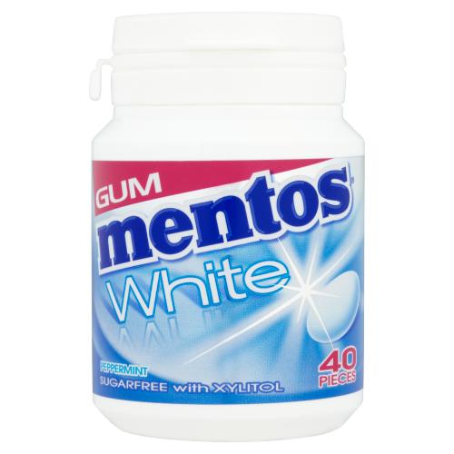 MENTOS GUM WHITE PEPPERMINT - 60G - MENTOS