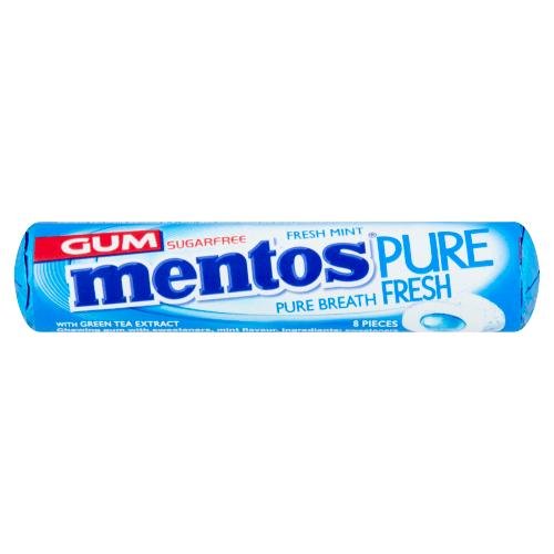 MENTOS PURE FRESH SPEARMINT GUM - 16G - MENTOS