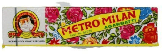 METRO MILAN INCENSE STICK - 20 STICKS - METRO