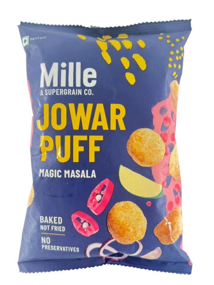 Mille A Supergrain Co Jowar Puff Magic Masala - 35g - MILLE
