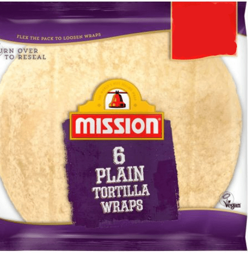 MISSION 6 PLAIN TORTILLA WRAPS - 368G - MISSION