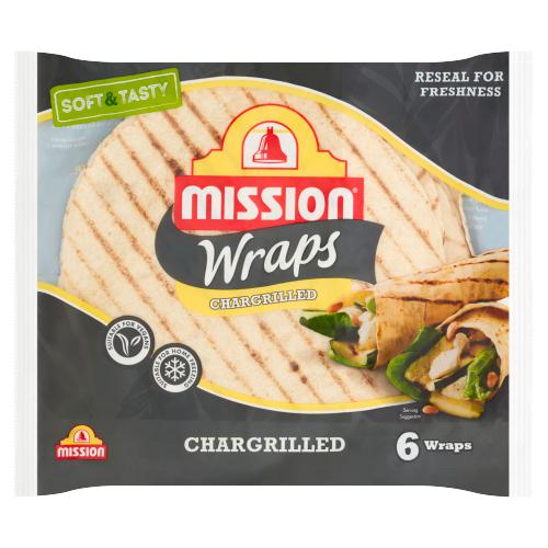 MISSION CHARGRILLED TORTILLA WRAPS - 6PACK - MISSION