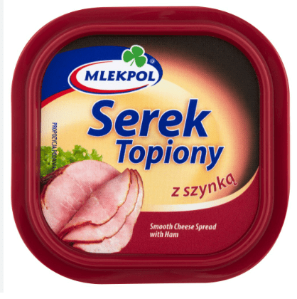 MLEKPOL SEREK TOPIONY SMOOTH CHEESE SPREAD WITH HAM - 100G - MLEKPOL