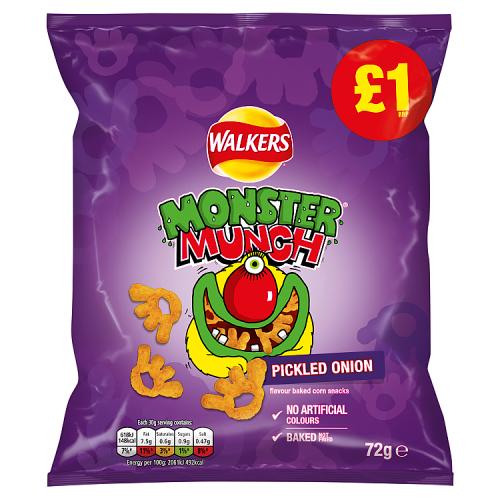 MONSTER MUNCH PICKLED ONION - 72G - M/MUNCH