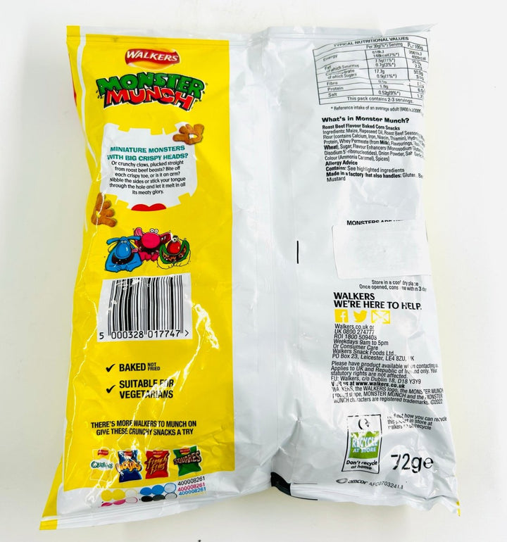 MONSTER MUNCH ROAST BEEF - 72G - M/MUNCH