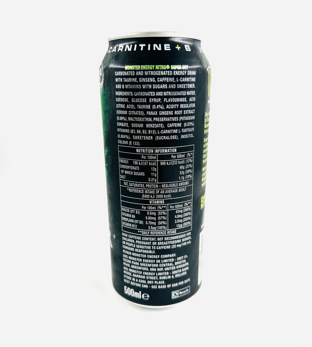 MONSTER NITRO ENERGY SUPER DRY - 500ML - MONSTER