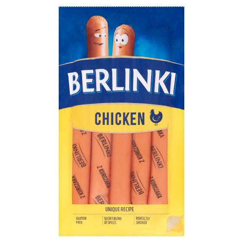 MORLINY BERLINKI WITH CHICKEN - 250G - MORLINY