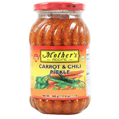 MOTHER'S RECIPE CARROT & CHILLI PICKLE - 500G - MOTHER'S RECIPE