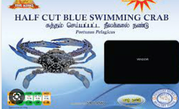 MR KING SRI LANKAN HALF CUT BLUE SWIMMING CRAB - 1KG - MR KING