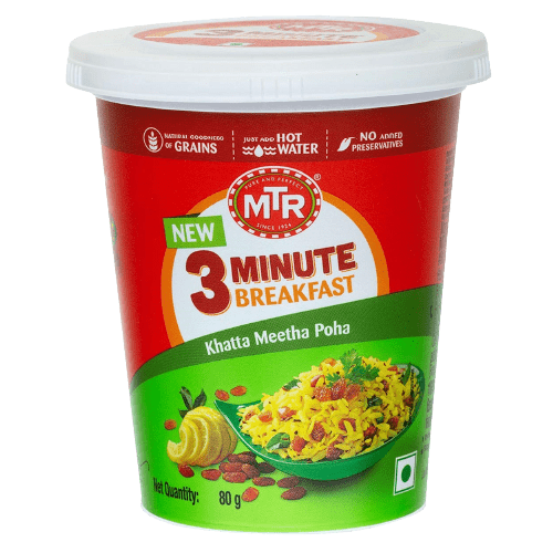 MTR 3 MINUTE BREAKFAST KHATTA MEETHA POHA - 80G - MTR