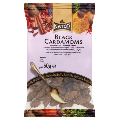 NATCO BLACK CARDAMOMS - 50G - NATCO