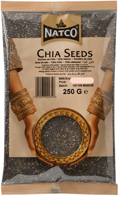 NATCO CHIA SEEDS BLACK - 250G - NATCO