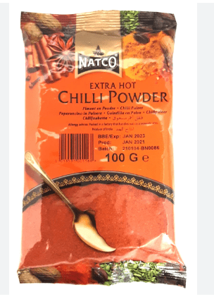 NATCO CHILLI POWDER EXTRA HOT - 100G - NATCO