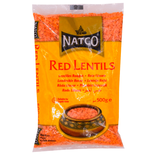 NATCO RED LENTILS POLISHED - 500G - NATCO