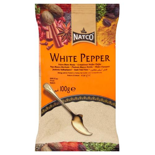 NATCO WHITE PEPPER GROUND - 100G - NATCO