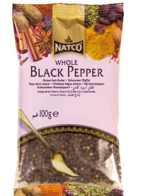 NATCO WHOLE BLACK PEPPER - 100G - NATCO