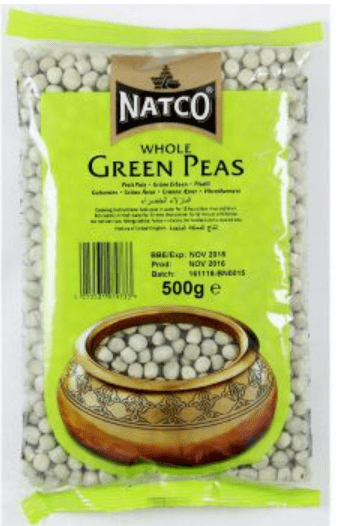 NATCO WHOLE GREEN PEAS - 500G - NATCO