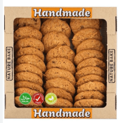 NATURE BAKE HANDMADE MIX SEEDS WOTH SULTANAS & COCOA COOKIES - 260G - NATURE BAKE