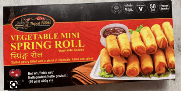 NEPAL FOODS VEG MINI SPRING ROLLS - 400G - NEPAL FOODS