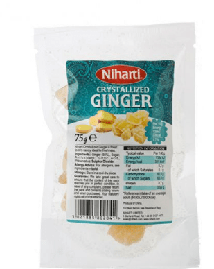 NIHARTI CRYSTALLIZED GINGER - 75G - NIHARTI