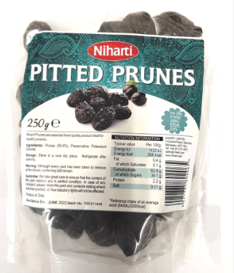 NIHARTI PITTED PRUNES - 250G - NIHARTI