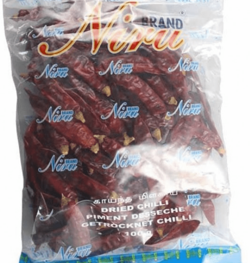 NIRU DRIED RED CHILLIES - 100G - NIRU