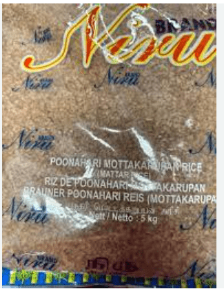 NIRU POONAHARI MOTTAKARUPAN MATTAR RICE - 5KG - NIRU