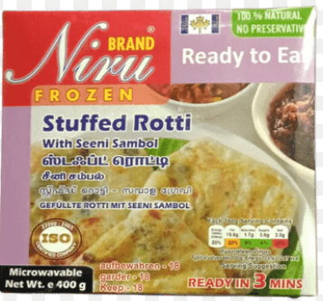 NIRU STUFFED ROTI WITH SEENI SAMBOL - 400G - NIRU