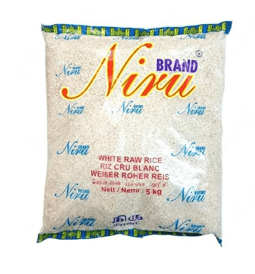 NIRU WHITE RAW RICE - 5KG - NIRU