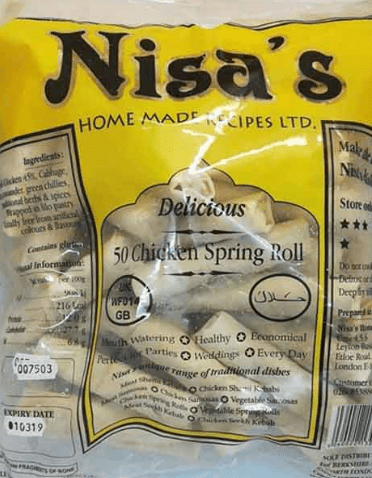 NISA'S CHICKEN SPRING ROLLS - 40 PIECES - NISA'S