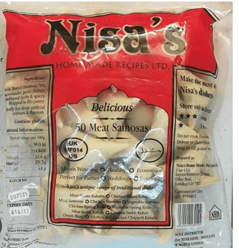 NISA'S MEAT SAMOSA - 40 PIECES - NISA'S