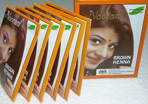 NOORANI BROWN HENNA FOR HAIR 6 X 10 GMS - NOORANI