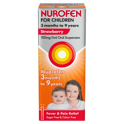 NUROFEN GSL CHILDRENS STRAWBERRY SYRUP - 100ML - NUROFEN