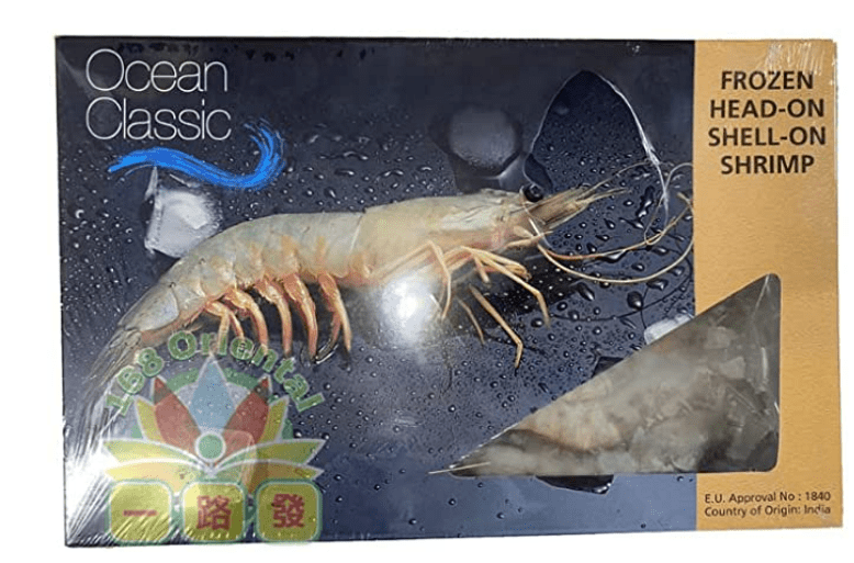 OCEAN CLASSIC HEAD ON SHELL SHRIMP - 1KG - OCEAN