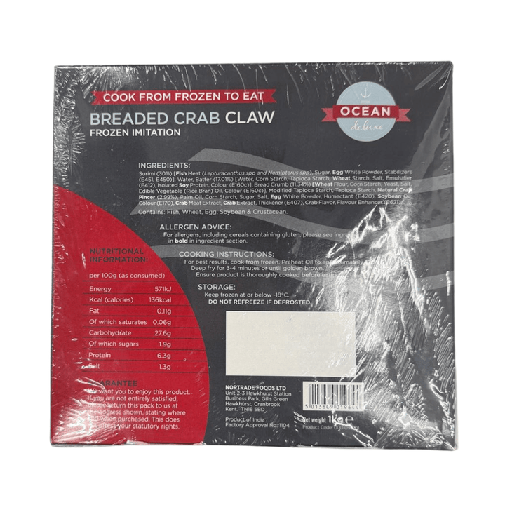 Ocean Deluxe Breaded Crab Claws - 1kg - OCEAN DELUXE