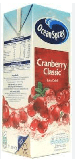 OCEAN SPRAY CRANBERY CLASSIC JUICE DRINK - 1L - OCEAN SPRAY