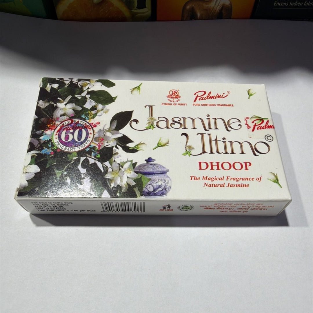 Padmini Jasmine Ultimo Dhoop - 15sticks - PADMINI