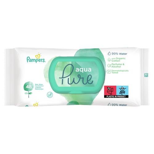 PAMPERS AQUA PURE SENSITIVE WATERWIPES - 48S - PAMPERS