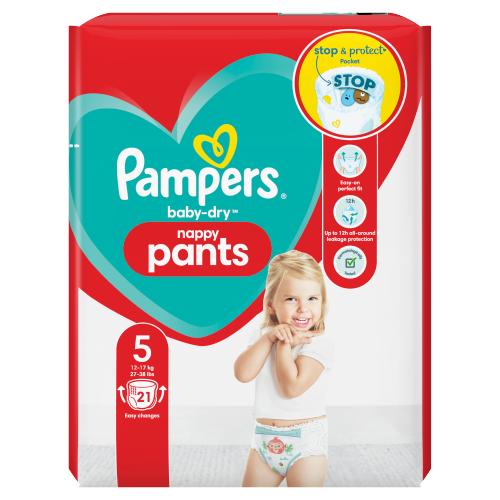 PAMPERS BABYDRY NAPPY PANTS S5 - 21PK - PAMPERS