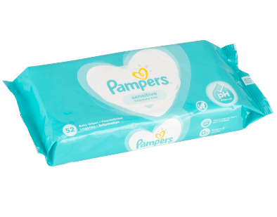 PAMPERS SENSTIVE WIPES - 52'S - PAMPERS