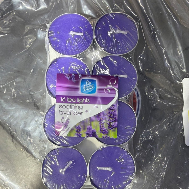 Pan Aroma Soothing Lavender Tea Light Candles - 16pcs - PAN AROMA