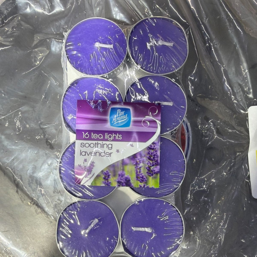 Pan Aroma Soothing Lavender Tea Light Candles - 16pcs - PAN AROMA